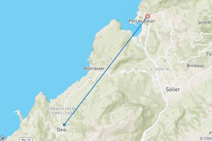 Map of Mallorca's West Coast with Charm 5 Days