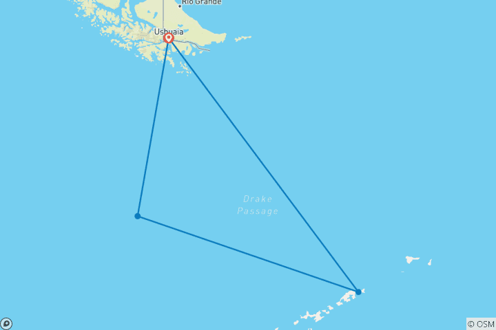 Carte du circuit Classic Antarctica - M/V Ocean Victory (- 10d Itin)
