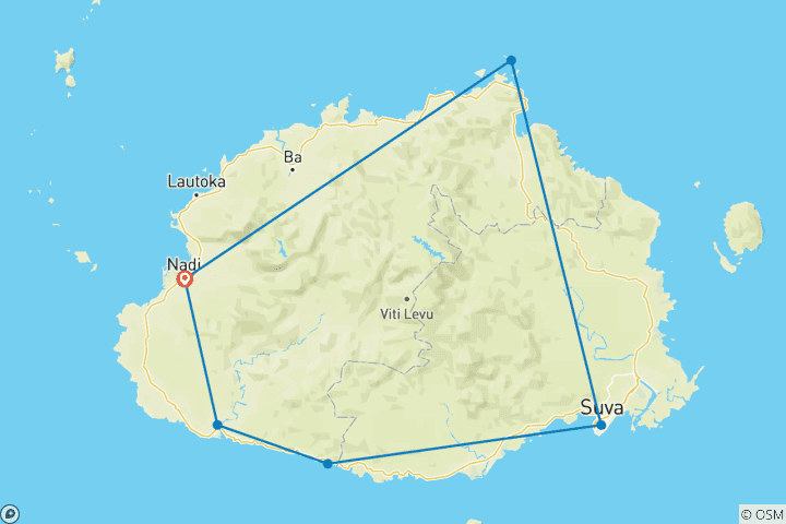 Map of Fiji Adventure