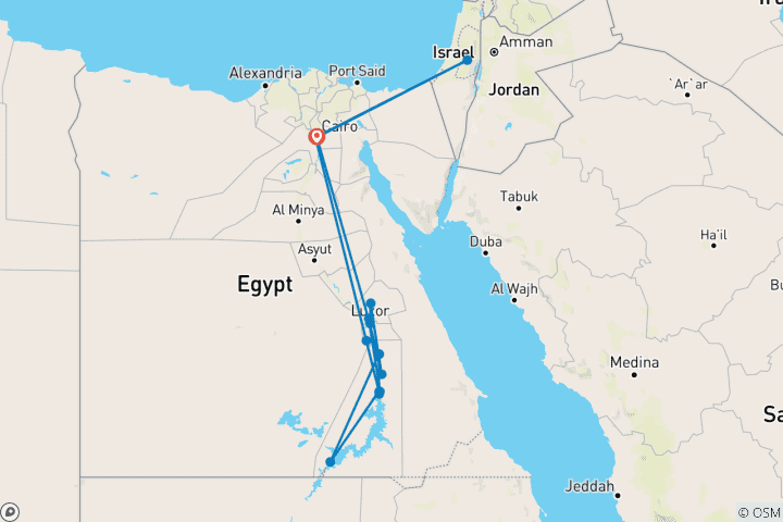 Map of Splendors of Egypt & the Nile (2027) (Cairo to Cairo, 2027)