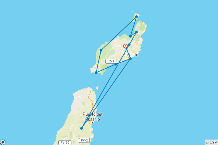 Carte du circuit Explorer Lanzarote