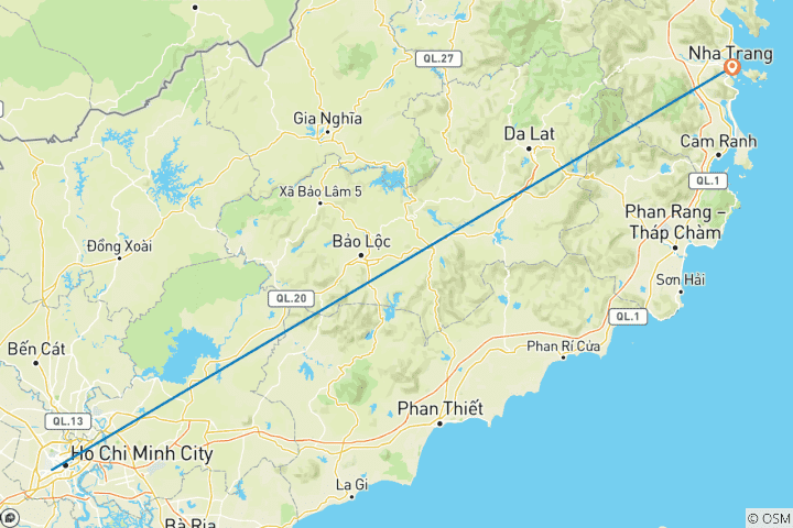 Mapa de Saigón y Dunas de Arena (Superior) - 8 días