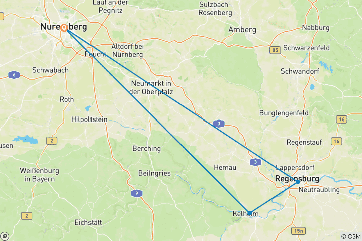 Carte du circuit Cours Main Adventszauber 2025 (4 destinations)