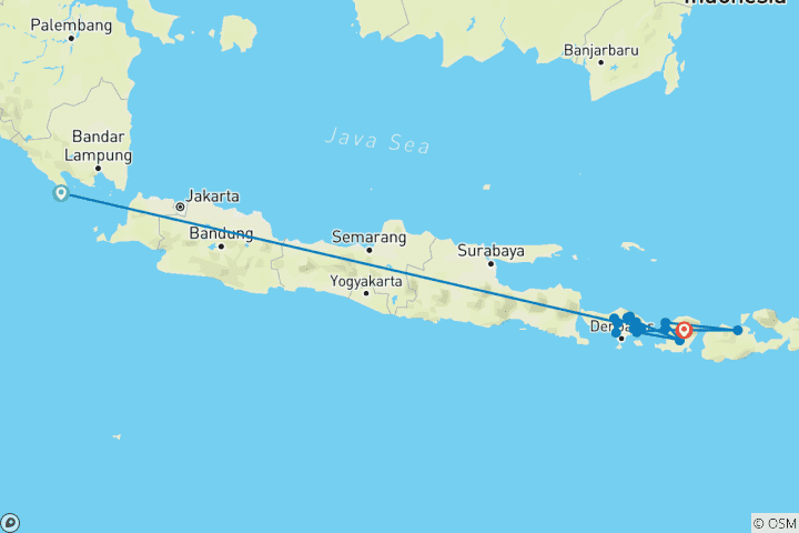 Map of Walking in Bali and Lombok