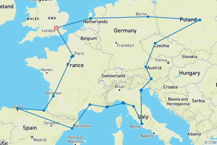 Mapa de Gran europeo