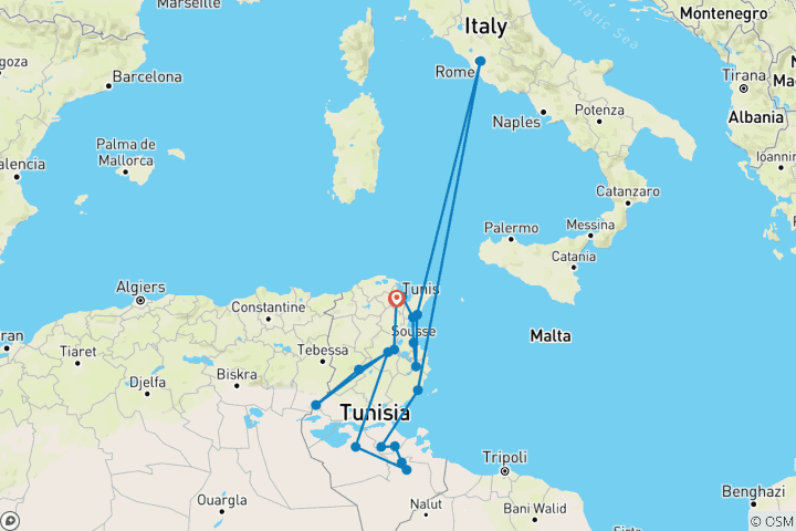 Carte du circuit Rencontres tunisiennes
