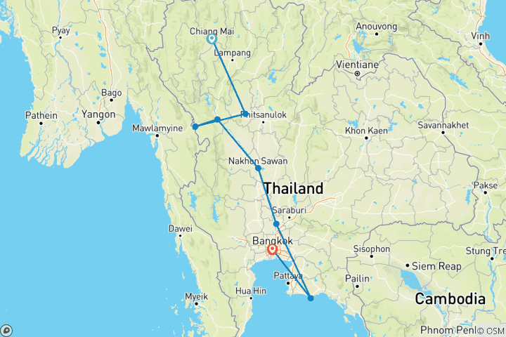 Map of Family Thailand: Best of the North