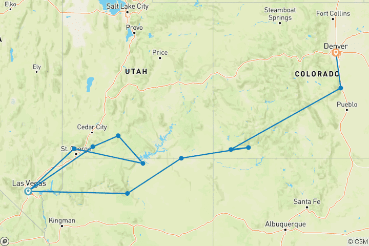 Map of Discover Southwestern USA