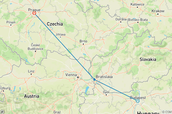Kaart van Oostelijke hoofdsteden