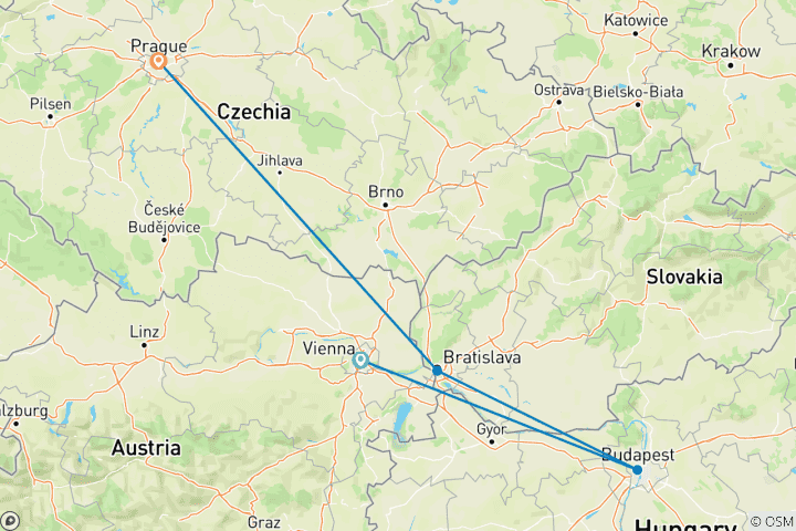 Kaart van Keizerlijke hoofdsteden