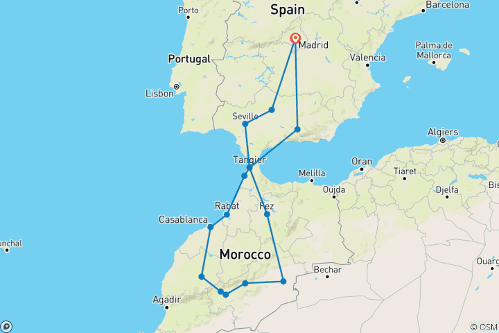 Map of Madrid and Magical Morocco
