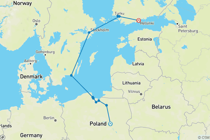 Map of Heading North End Helsinki