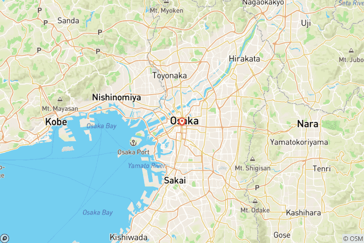 Karte von Osaka Discovery 4 Tage - Universal Fun & Kyoto Heritage