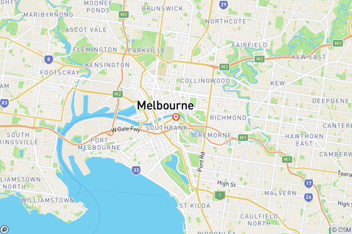 Carte du circuit Les points forts de Melbourne en 5 jours - Promenade en ville et escapade à Phillip Island