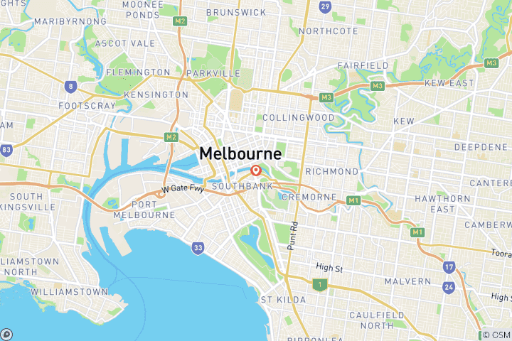 Kaart van Melbourne hoogtepunten 5 dagen - Wandelen door de stad & Phillip Island ontsnappen
