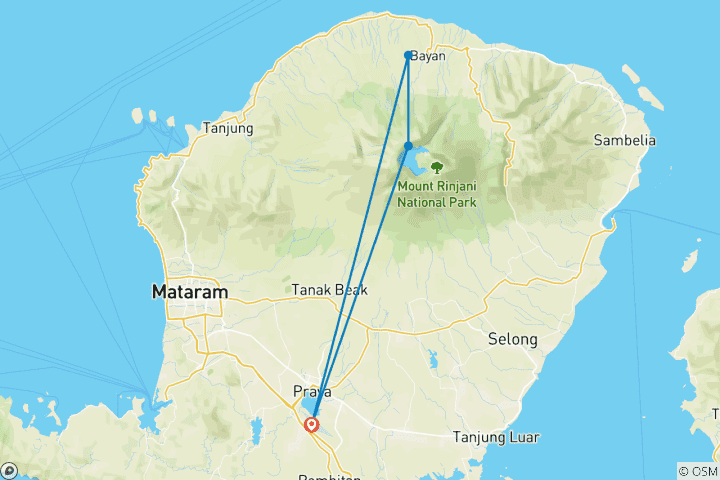 Map of Splendours of Senaru Crater Rim