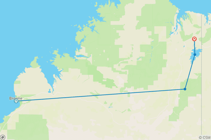 Carte du circuit Broome et les Kimberley (petit groupe, 2026/2027)