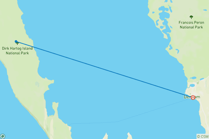 Karte von Dirk Hartog Island Eco Lodge Experience