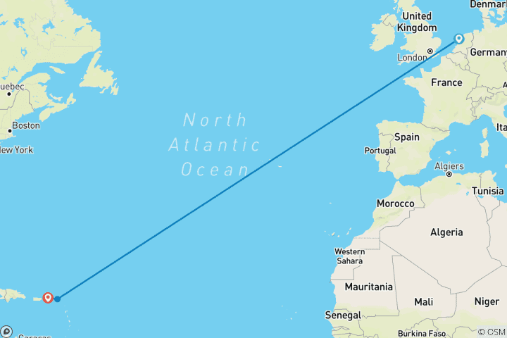 Map of KAIROS - Segeln von St. Martin in die British Virgin Islands
