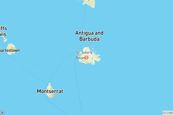 Map of Antigua Barbuda Family Package 6 Days/5 Nights