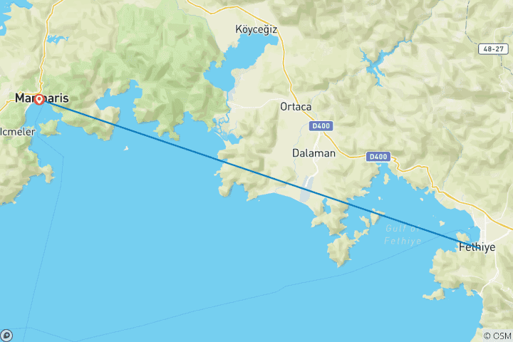 Carte du circuit Croisière de 4 jours sur la Riviera turque