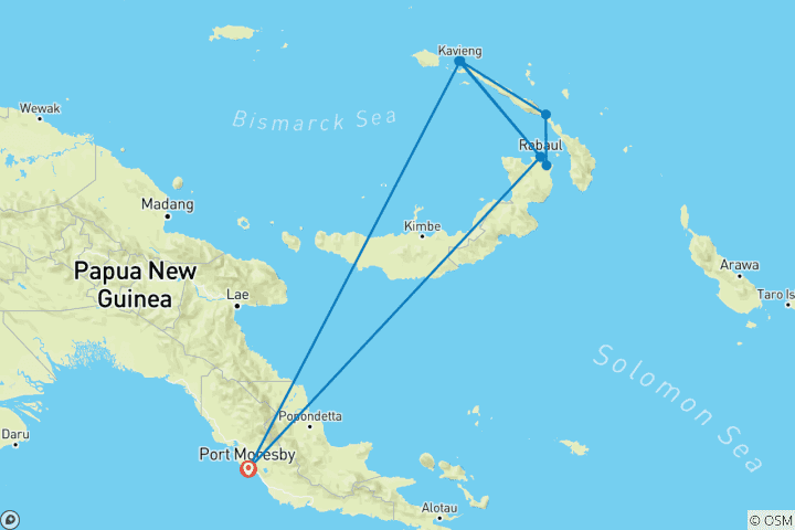 Carte du circuit Îles Niugini : Les secrets des appelants de requins