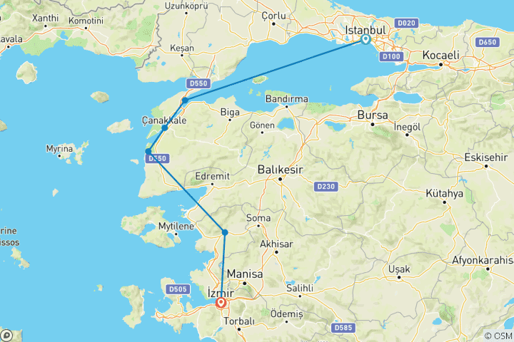 Map of Legacy of Turkey - 6 days