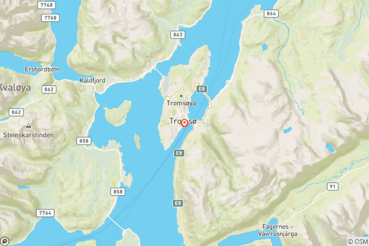 Carte du circuit Tromsø Borealis (5 jours)