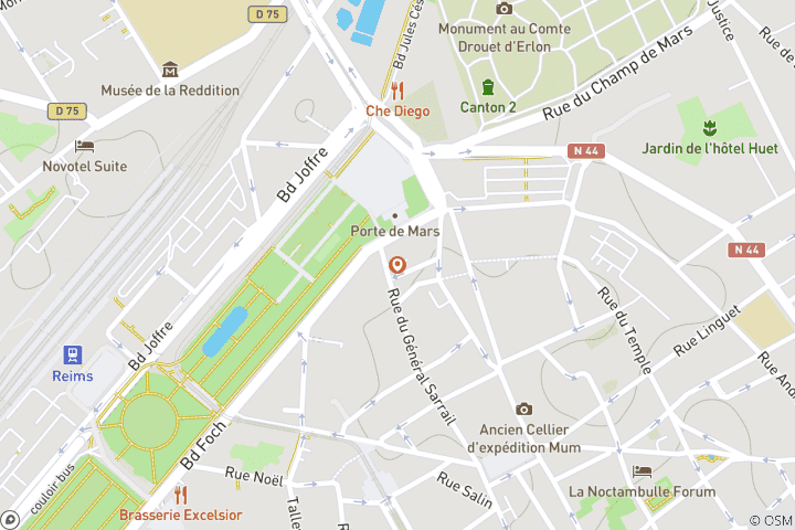 Carte du circuit Escapade de 4 jours sur le marché de Noël de Reims