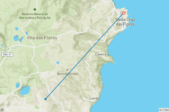 Map of Wild Atlantic Expedition - Flores & Corvo