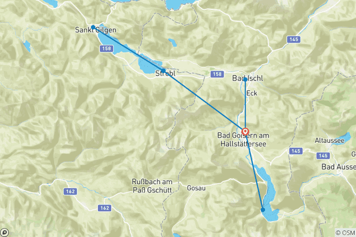 Karte von Das Salzkammergut gemütlich erwandern (7 Tage)