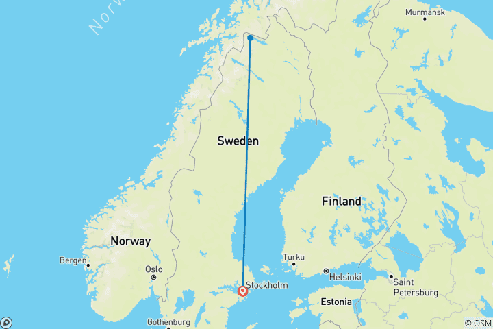 Kaart van Winterontsnapping met het gezin (7 dagen)