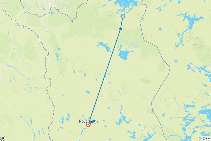 Carte du circuit Le pays des merveilles finlandais (7 jours)