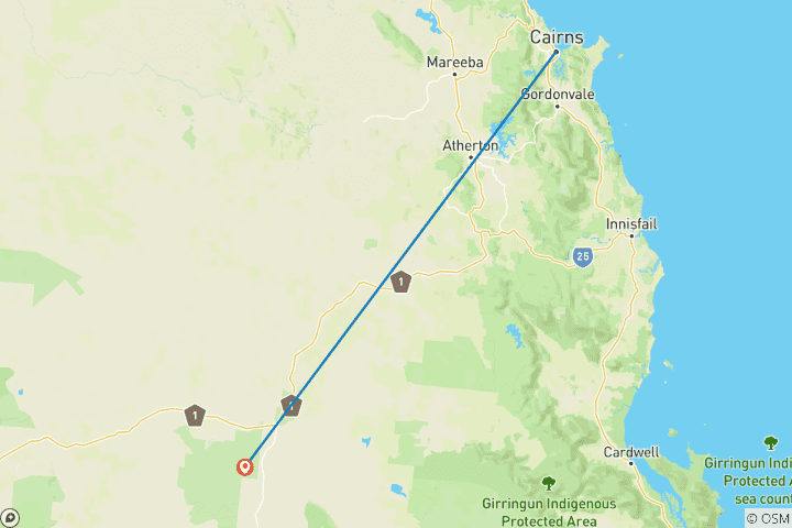 Karte von Outbackromantik im Eisenbahnwaggon