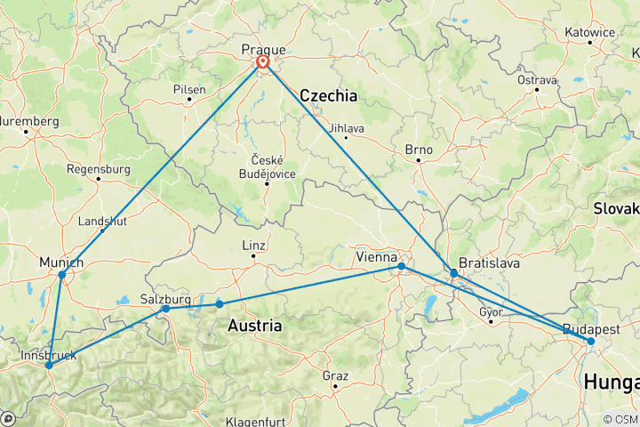 Karte von Mitteleuropäischer Ring GO