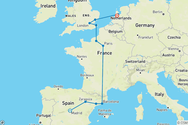 Karte von Modernes Europa GO