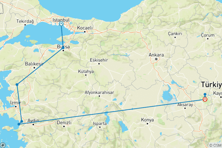 Kaart van Het beste van Turkije