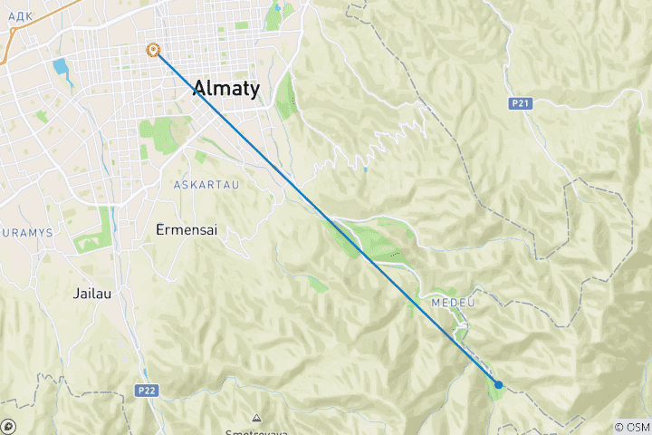 Map of Ski Adventure Kazakhstan