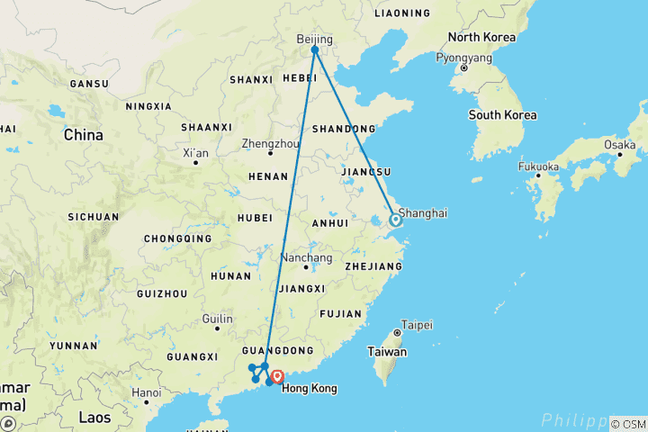 Karte von Rundreise - Greater Bay Area