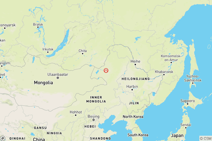 Mapa de 6 días Descubrimiento de Hulunbuir Con Encuentros con Renos (Guía y Conductor Privados) Viaje en Familia Personalizable