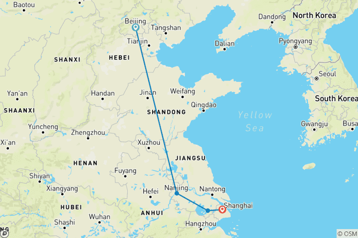 Karte von Peking und Shanghai