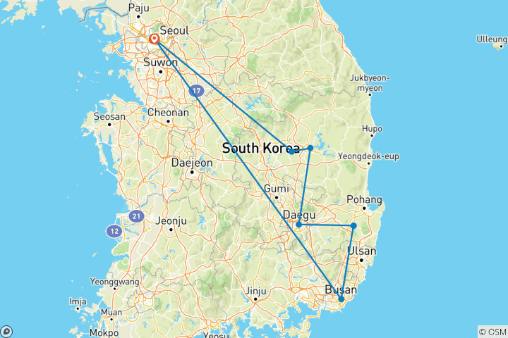 Karte von Essential Korea