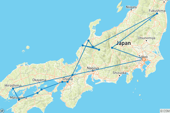 Map of Colors of Japan and Hiroshima