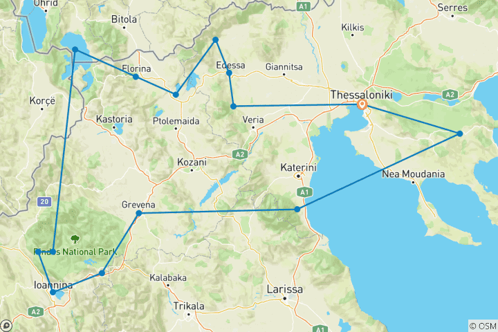 Mapa de Un Viaje de los Sentidos 8 Días/ 7 Noches