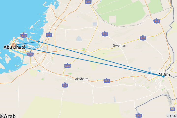 Carte du circuit Court séjour actif à Abu Dhabi