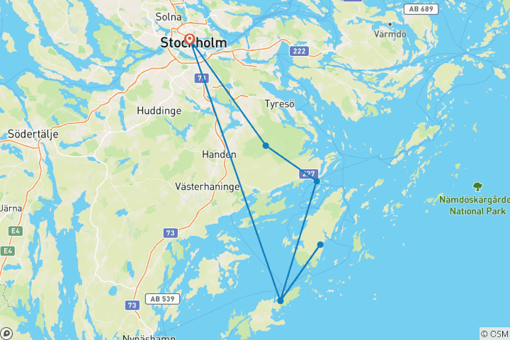 Map of Sweden - Island Adventure near Stockholm (Huvudskär) 7 Days