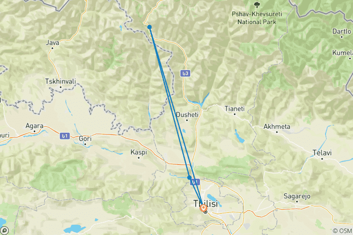 Carte du circuit Expédition Gudauri - Au sommet du Caucase