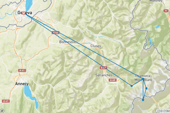 Map of Chamonix: Im weißen Schatten des Mont Blanc