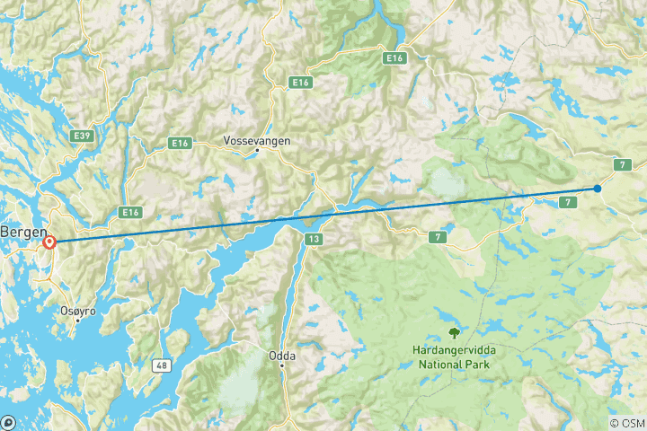 Karte von Stippvisite ins Fjordland