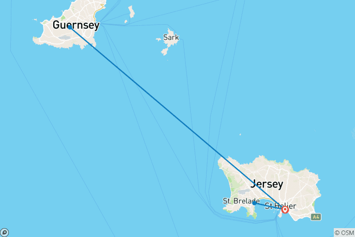 Map of Jerseys High Points